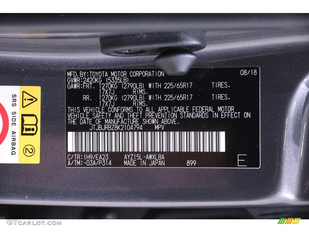 2019 NX Color Code 1H9 for Nebula Gray Pearl Photo #141062993