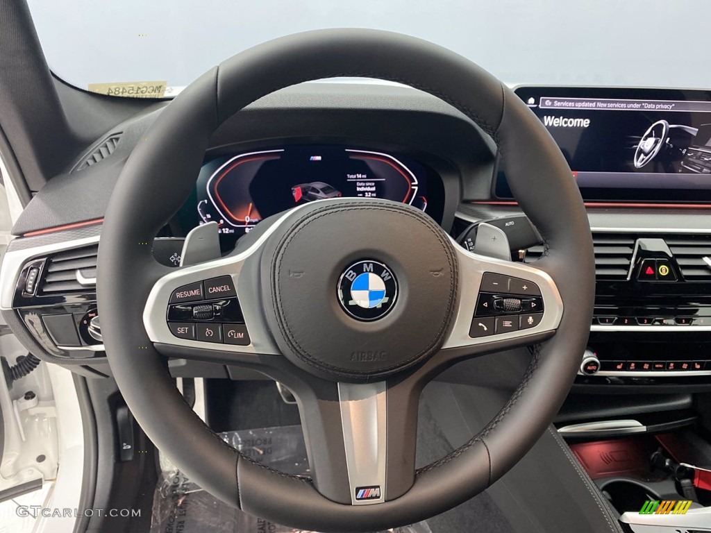 2021 5 Series 540i Sedan - Alpine White / Black photo #19