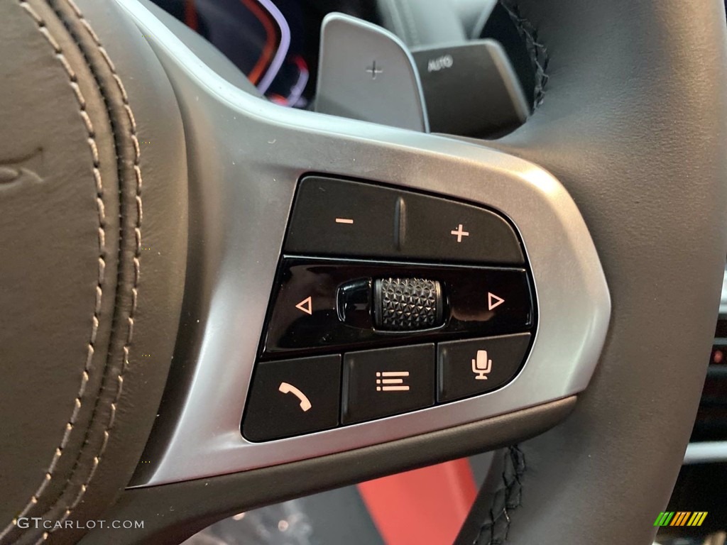 2021 BMW 8 Series 850i xDrive Gran Coupe Fiona Red/Black Steering Wheel Photo #141065240