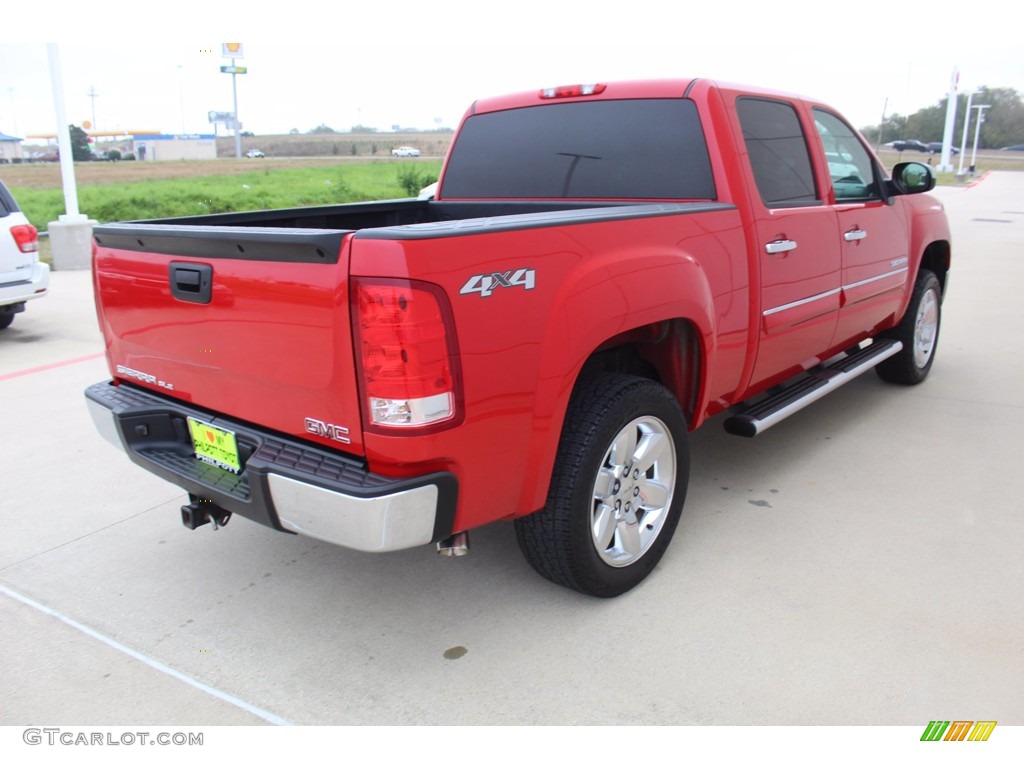 2012 Sierra 1500 SLE Crew Cab 4x4 - Fire Red / Very Dark Cashmere/Light Cashmere photo #8