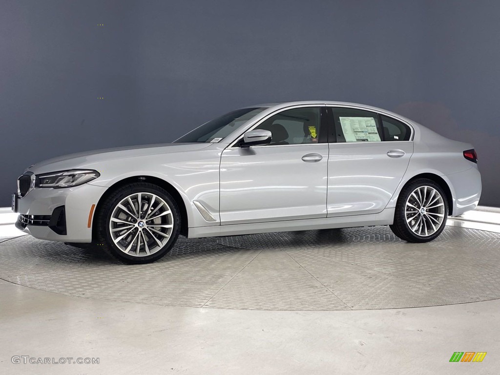 2021 5 Series 530i Sedan - Glacier Silver Metallic / Black photo #7