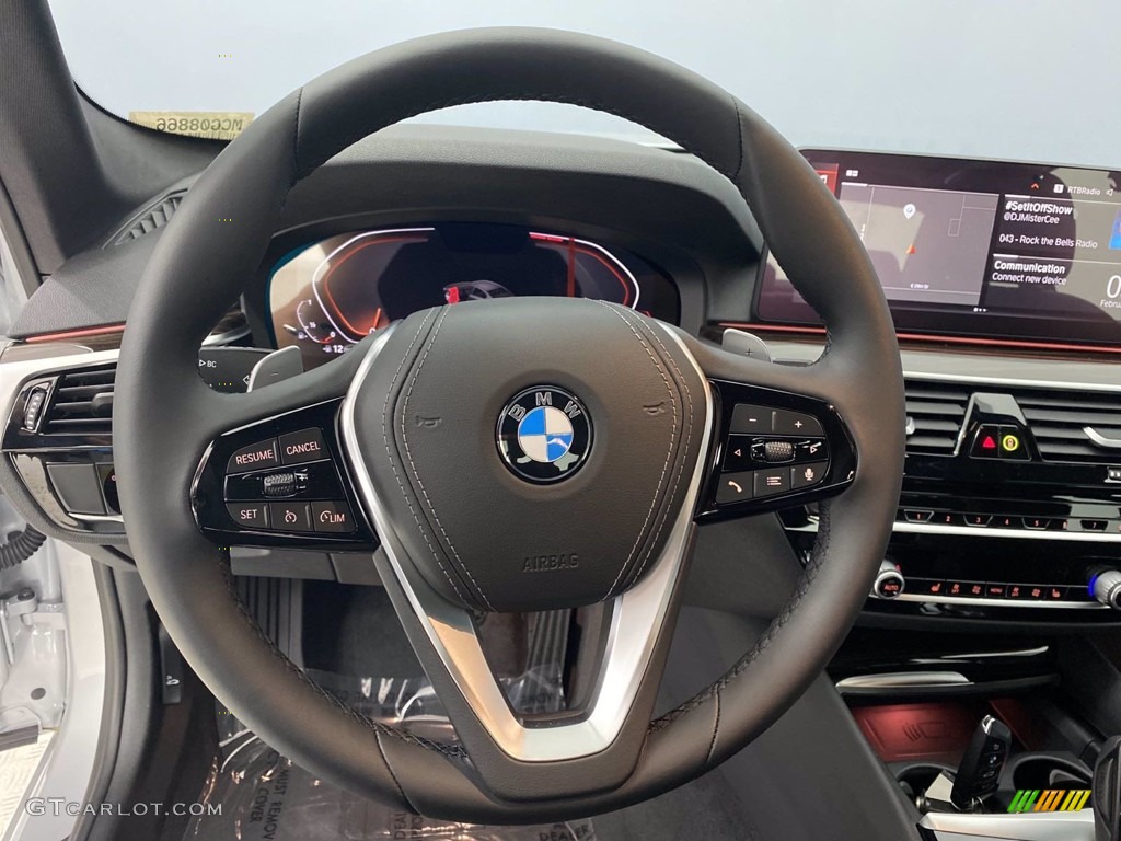 2021 5 Series 530i Sedan - Glacier Silver Metallic / Black photo #19