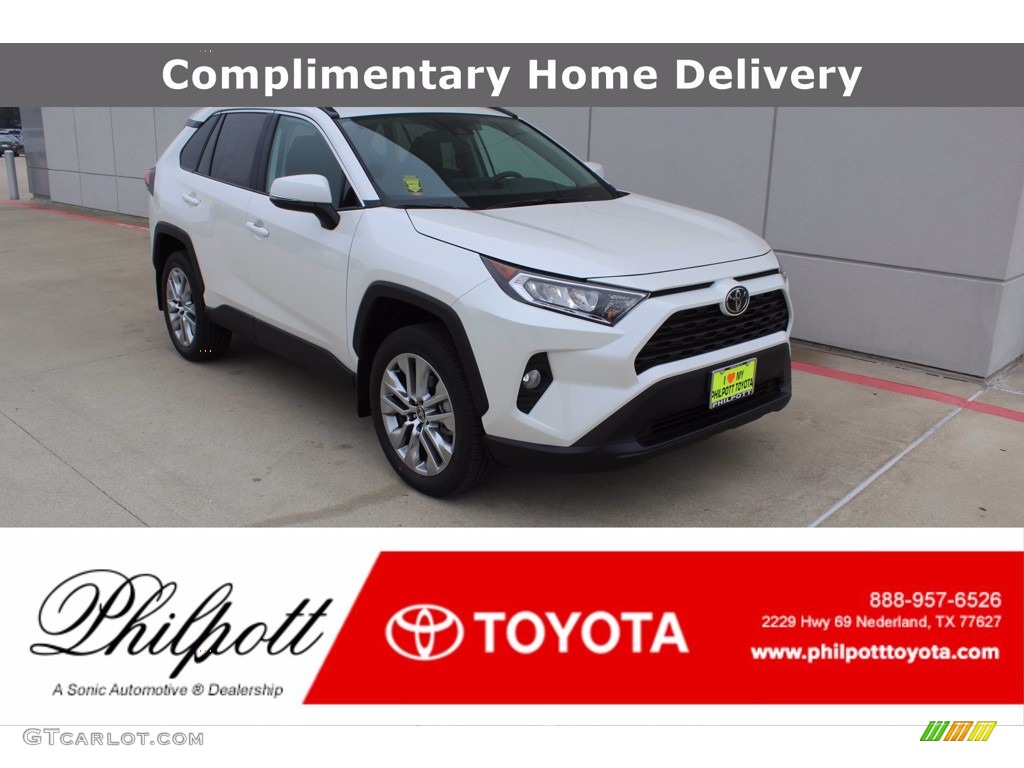 2021 RAV4 XLE Premium - Blizzard White Pearl / Black photo #1