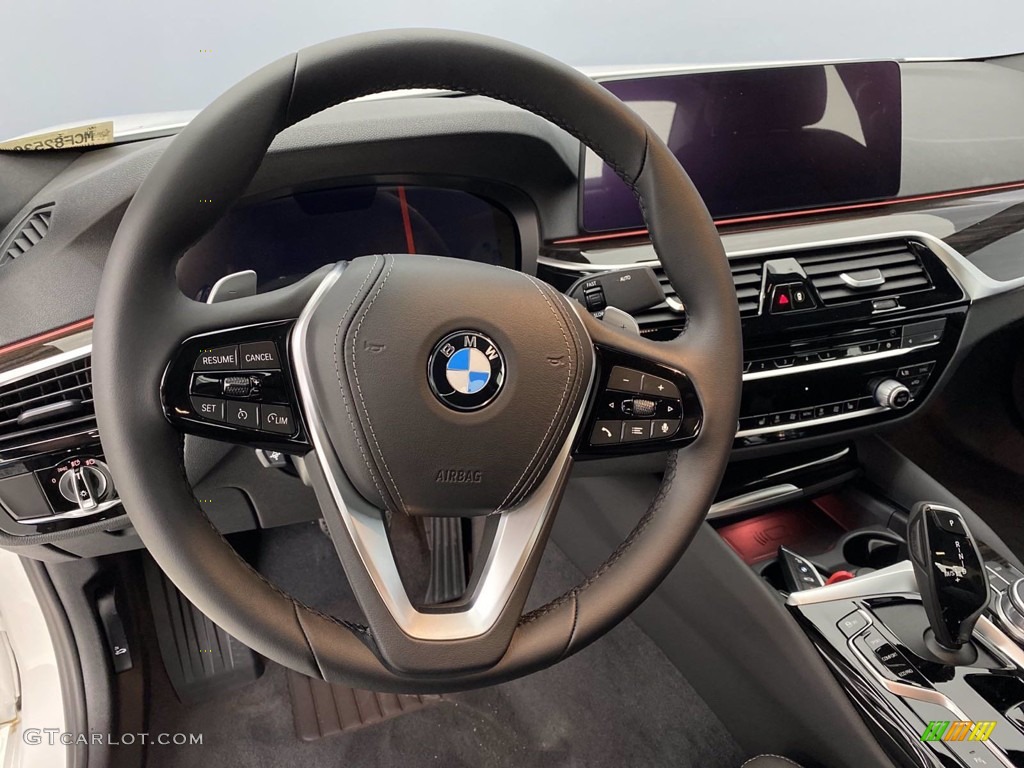 2021 5 Series 540i Sedan - Alpine White / Black photo #14