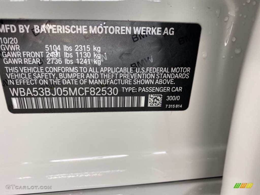 2021 5 Series 540i Sedan - Alpine White / Black photo #24