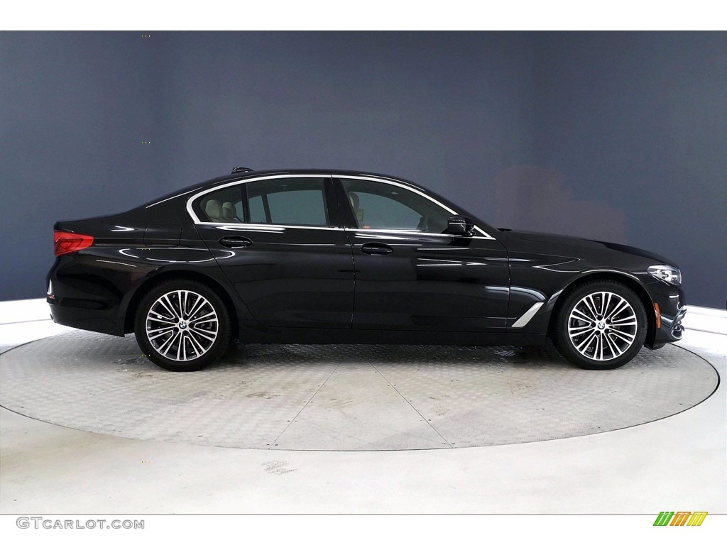 2020 5 Series 540i Sedan - Black Sapphire Metallic / Canberra Beige/Black photo #14