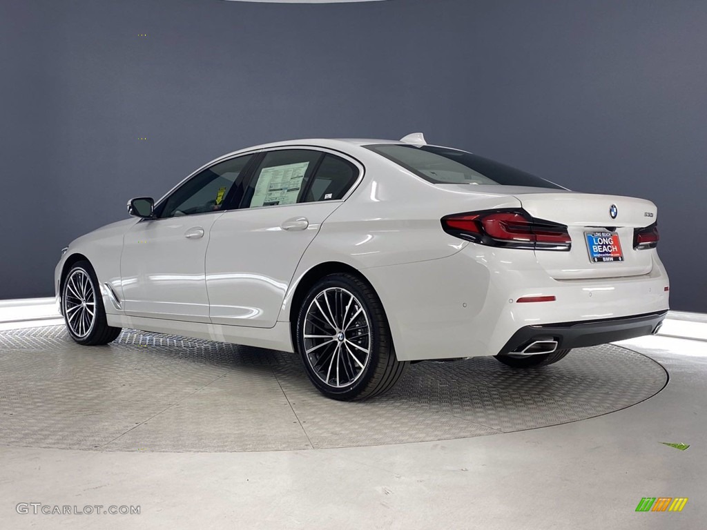 2021 5 Series 530i Sedan - Mineral White Metallic / Canberra Beige photo #10