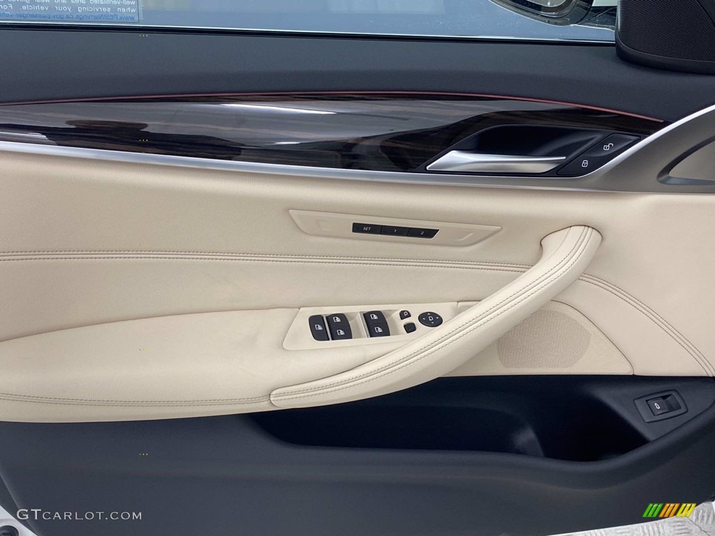 2021 BMW 5 Series 530i Sedan Canberra Beige Door Panel Photo #141069200