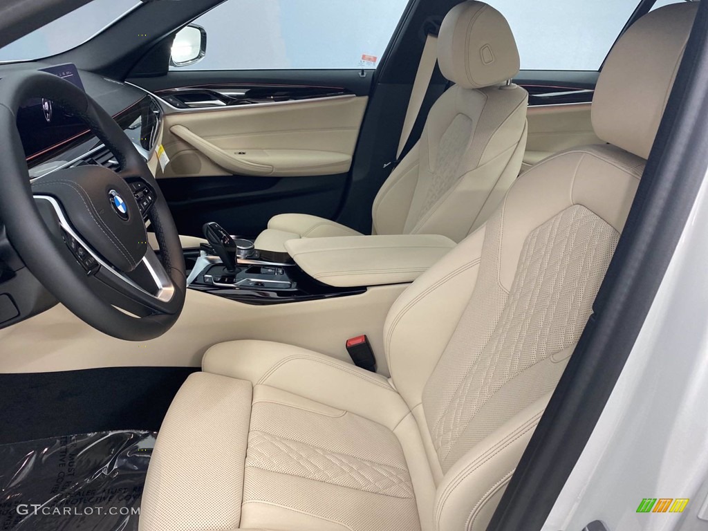 2021 5 Series 530i Sedan - Mineral White Metallic / Canberra Beige photo #17