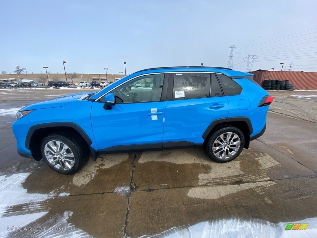 2021 RAV4 XLE Premium AWD - Blue Flame / Light Gray photo #1