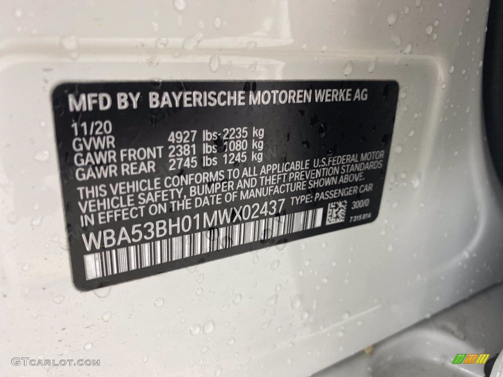 2021 5 Series 530i Sedan - Alpine White / Black photo #27