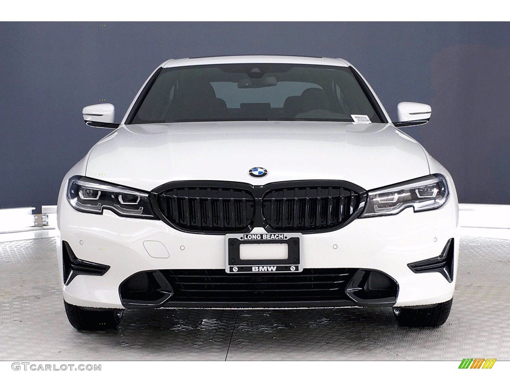 2021 3 Series 330i Sedan - Alpine White / Black photo #2