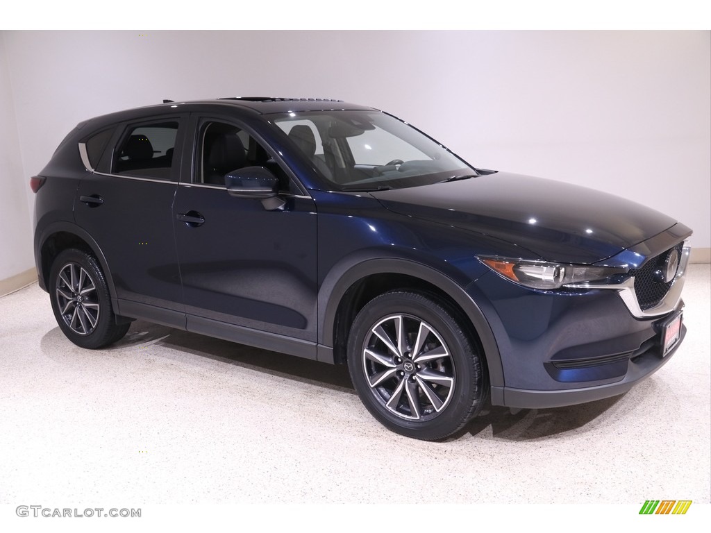 2018 CX-5 Touring AWD - Deep Crystal Blue Mica / Black photo #1