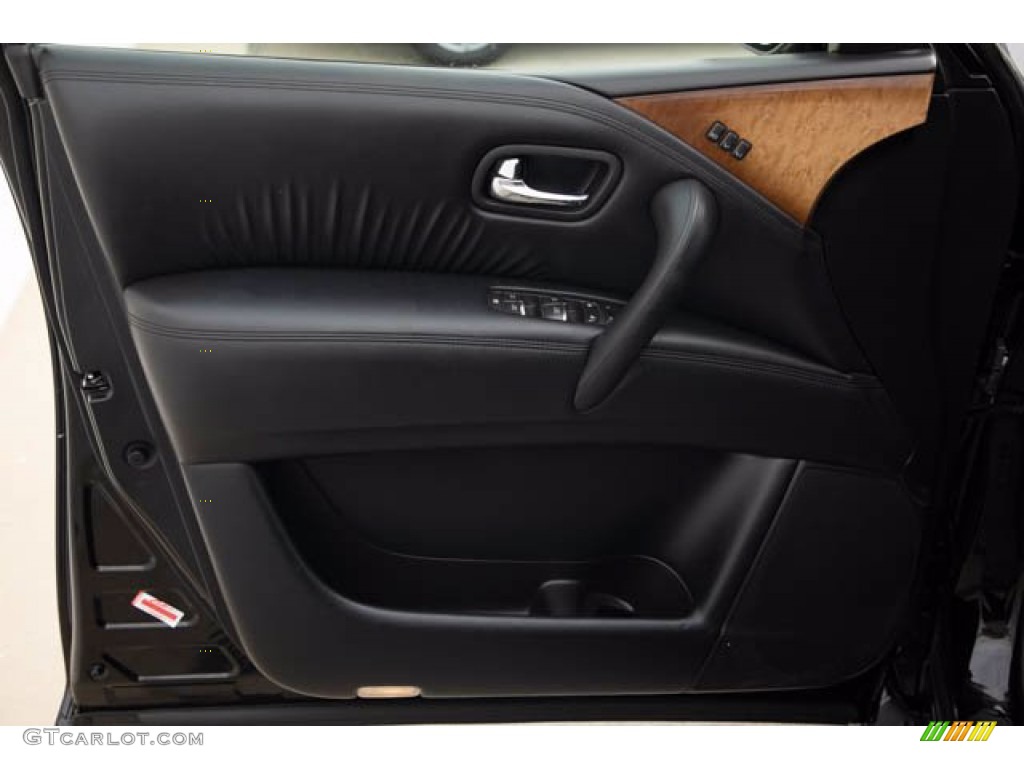 2014 Infiniti QX80 Standard QX80 Model Graphite Door Panel Photo #141074191