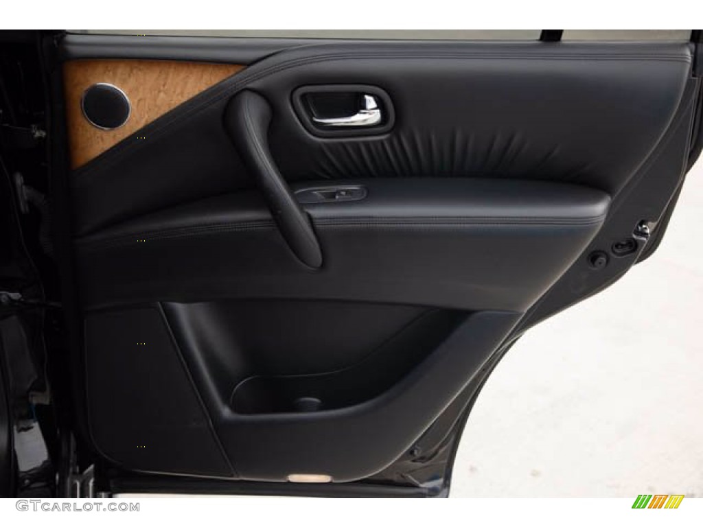 2014 Infiniti QX80 Standard QX80 Model Graphite Door Panel Photo #141074245