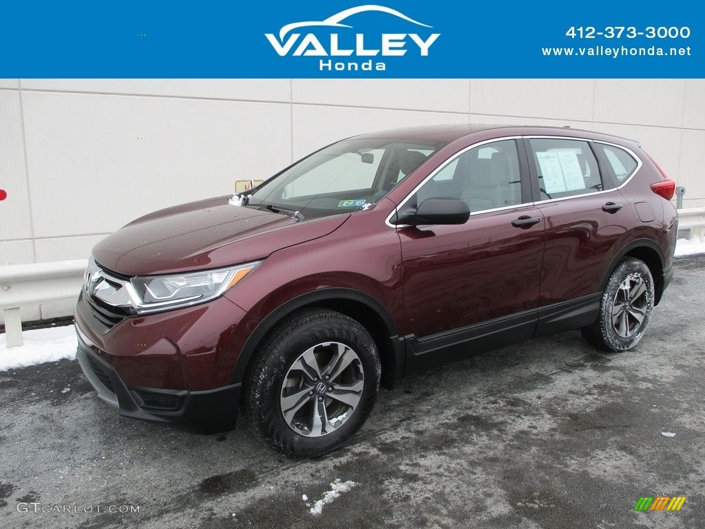 2018 CR-V LX AWD - Basque Red Pearl II / Gray photo #1