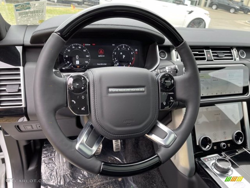 2021 Land Rover Range Rover Westminster Ebony Steering Wheel Photo #141076915