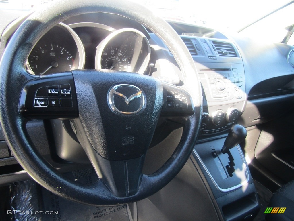 2012 MAZDA5 Sport - Liquid Silver Metallic / Black photo #30