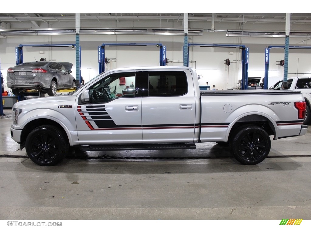 Ingot Silver 2019 Ford F150 XLT Sport SuperCrew 4x4 Exterior Photo #141078090