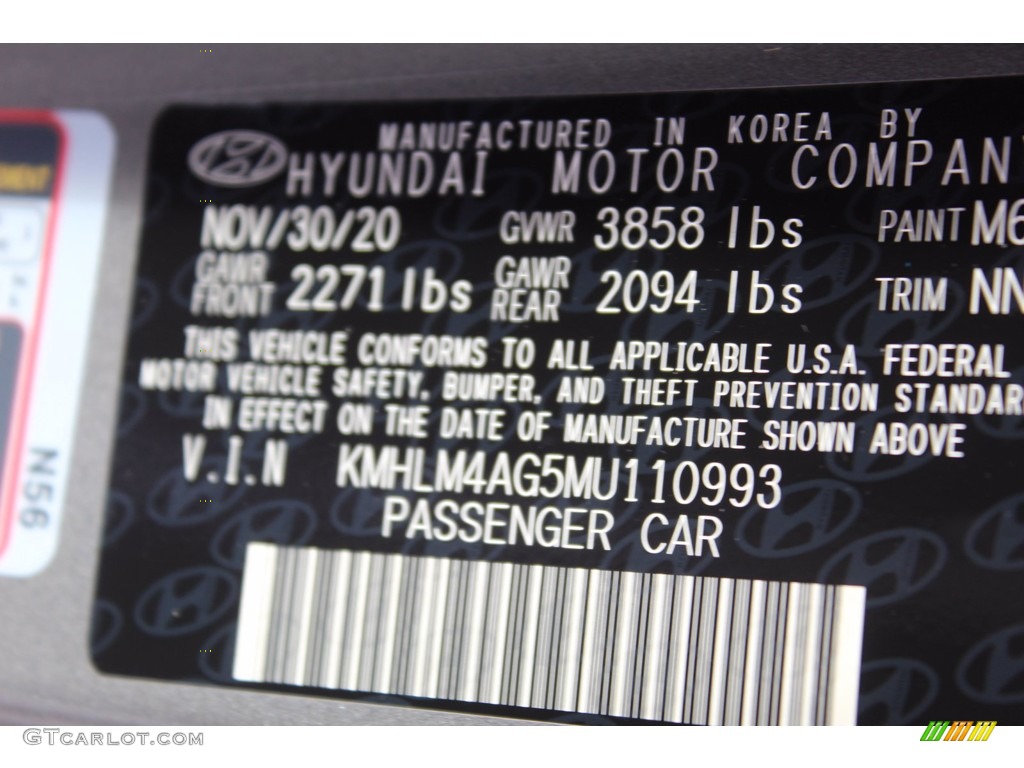2021 Elantra SEL - Fluid Metal / Black photo #24
