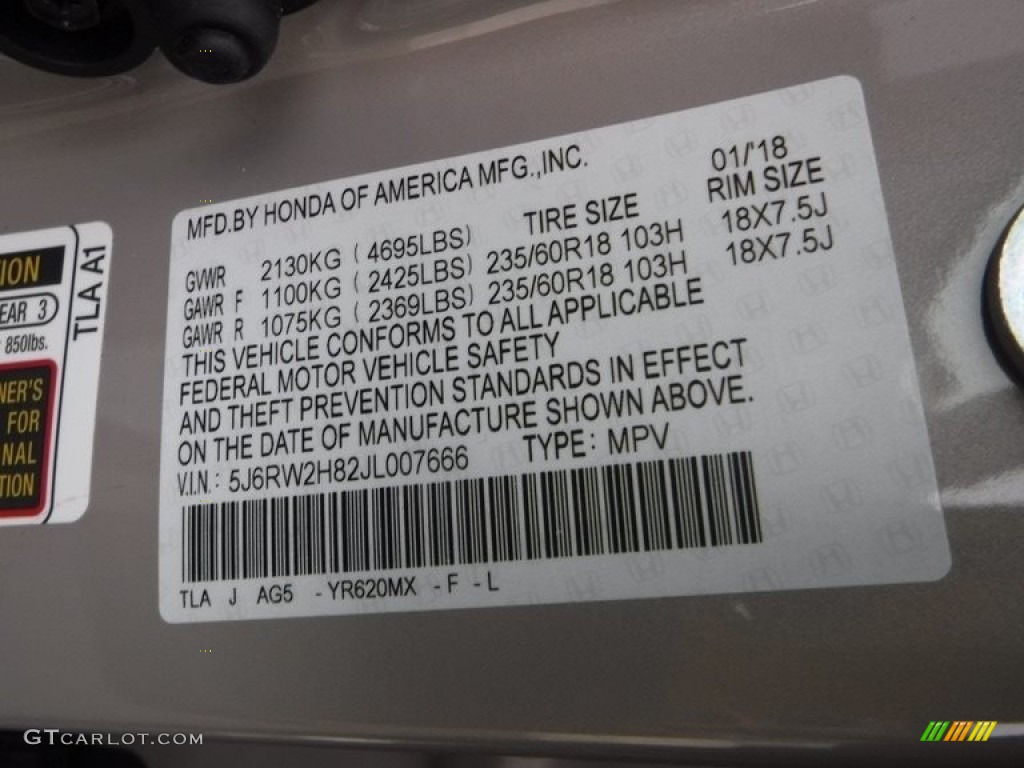 2018 CR-V EX-L AWD - Sandstorm Metallic / Ivory photo #32