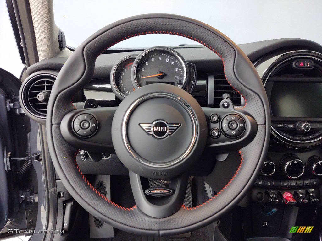 2021 Mini Hardtop Cooper S 4 Door Carbon Black Steering Wheel Photo #141086109