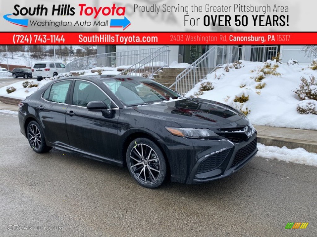 2021 Camry SE - Midnight Black Metallic / Black photo #1