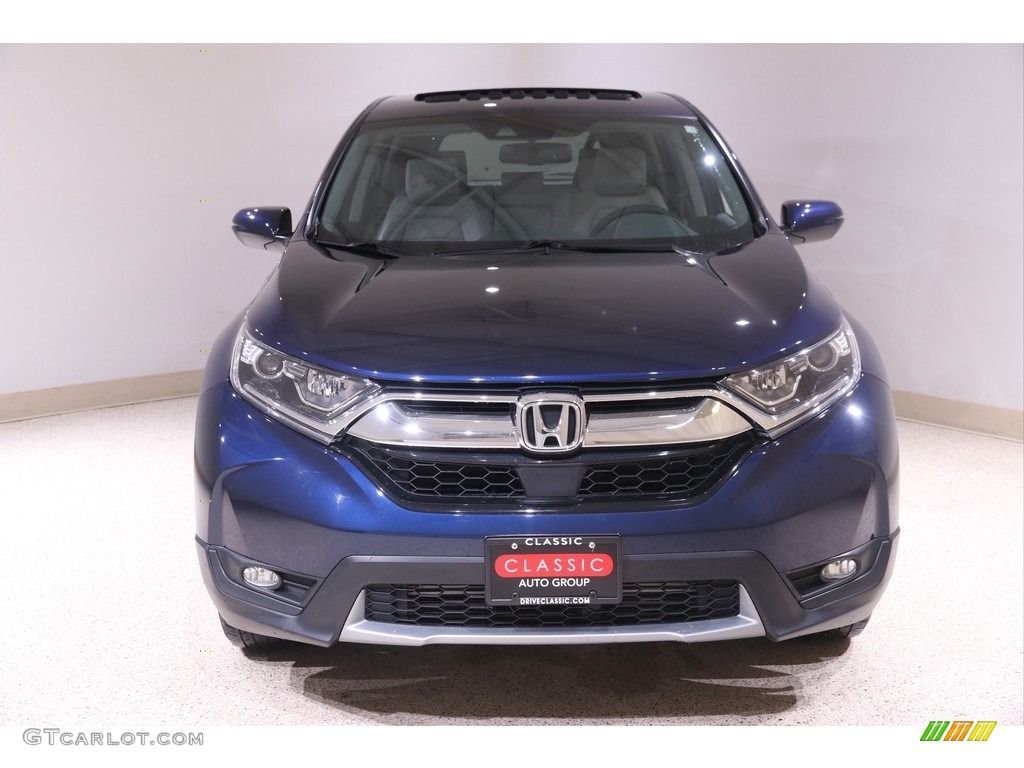 2018 CR-V EX-L AWD - Obsidian Blue Pearl / Gray photo #2