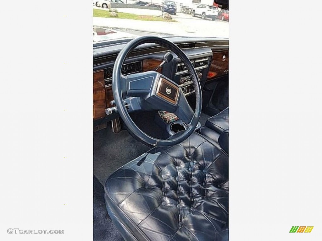 Dark Blue Interior 1986 Cadillac Fleetwood Brougham D'Elegance Photo #141089253