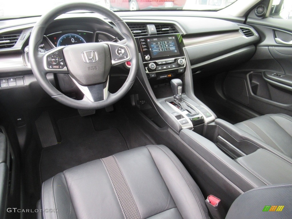 Black Interior 2019 Honda Civic EX-L Sedan Photo #141091251