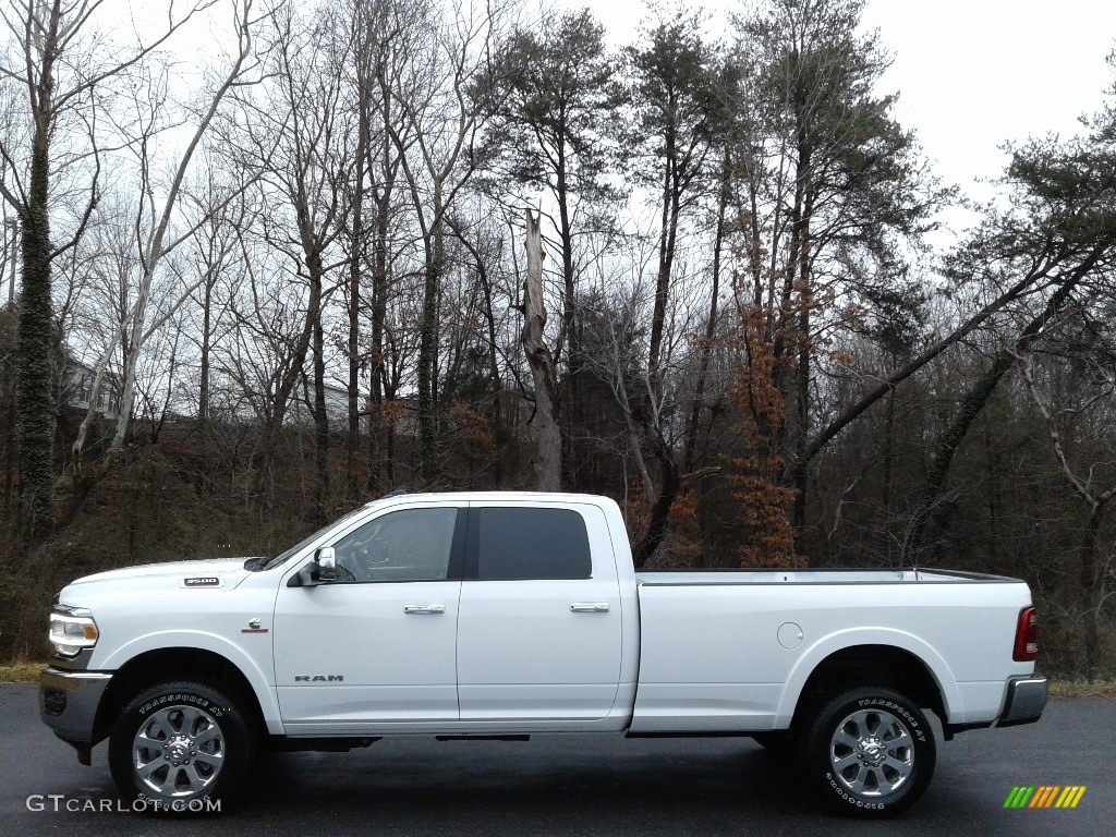 2021 3500 Laramie Crew Cab 4x4 - Bright White / Light Frost Beige/Mountain Brown photo #1