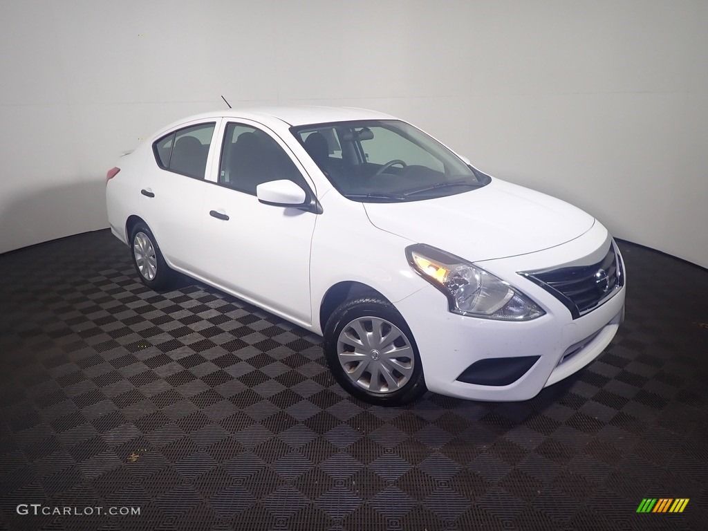 2017 Versa S - Fresh Powder White / Charcoal photo #2