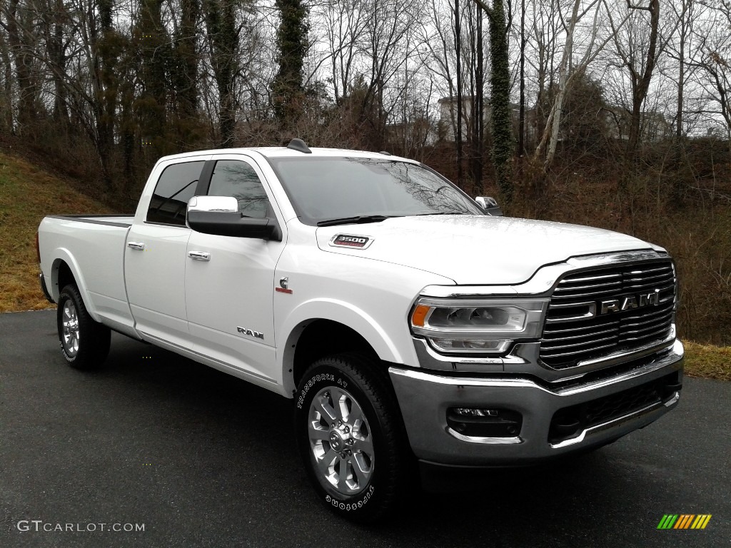 2021 3500 Laramie Crew Cab 4x4 - Bright White / Light Frost Beige/Mountain Brown photo #4