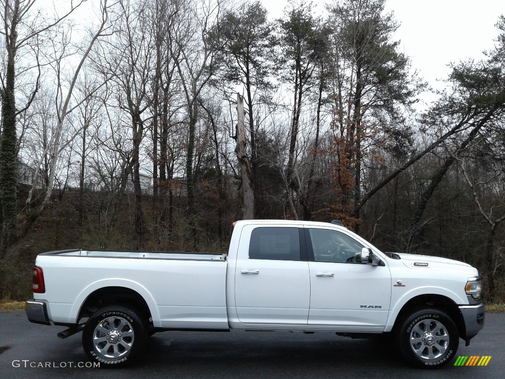 2021 3500 Laramie Crew Cab 4x4 - Bright White / Light Frost Beige/Mountain Brown photo #5