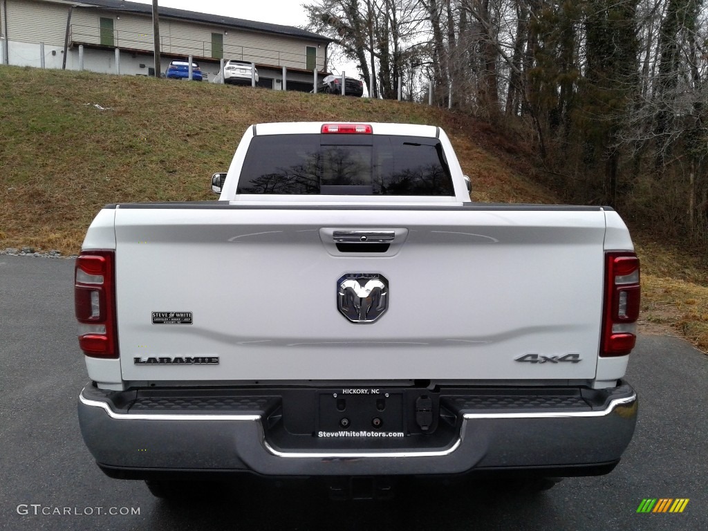 2021 3500 Laramie Crew Cab 4x4 - Bright White / Light Frost Beige/Mountain Brown photo #7