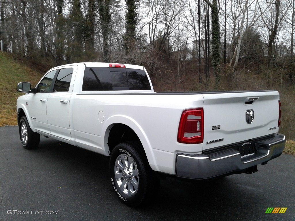 2021 3500 Laramie Crew Cab 4x4 - Bright White / Light Frost Beige/Mountain Brown photo #9