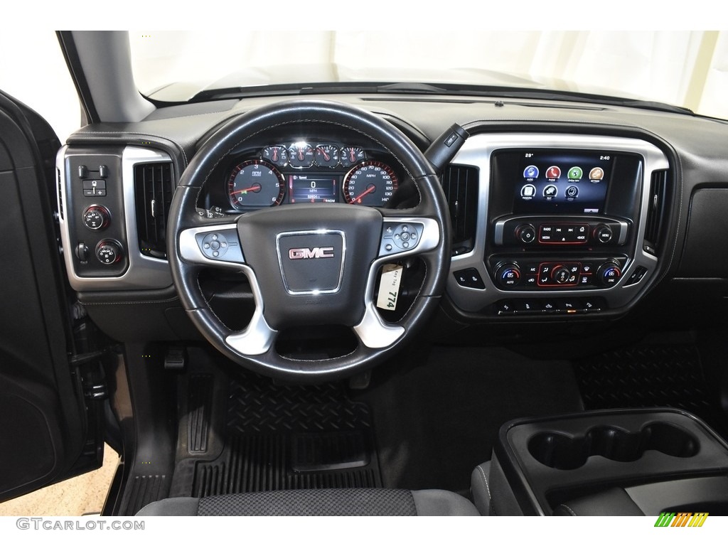 2015 Sierra 1500 SLE Double Cab 4x4 - Iridium Metallic / Jet Black photo #12