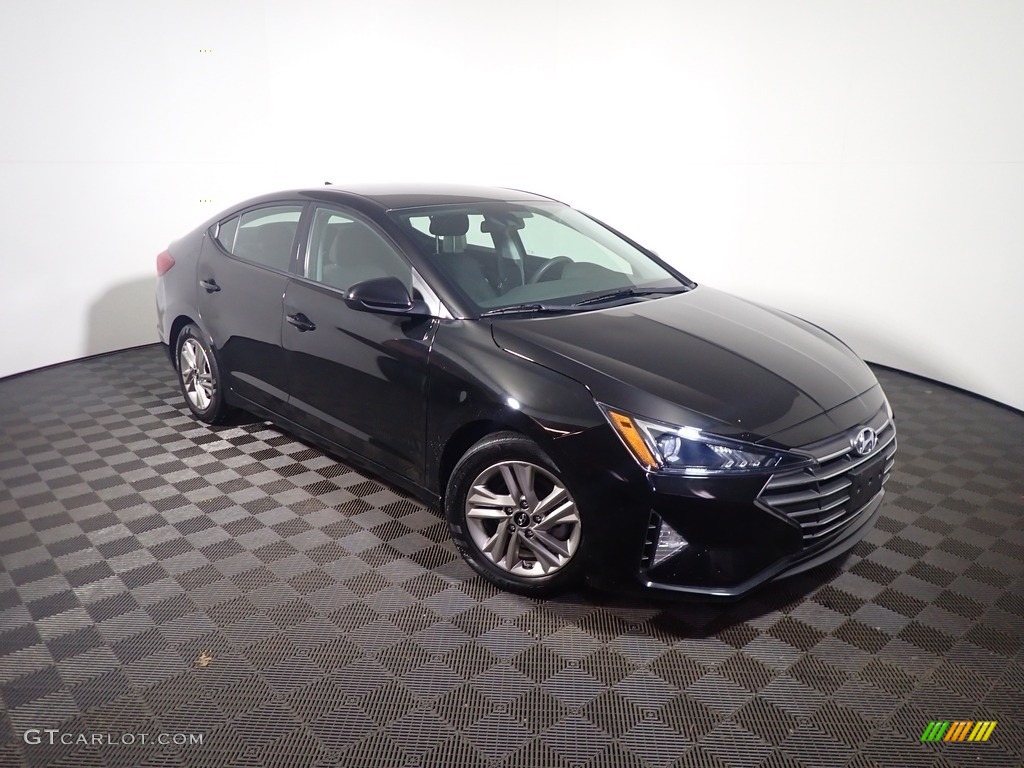 2019 Elantra SEL - Phantom Black / Black photo #3