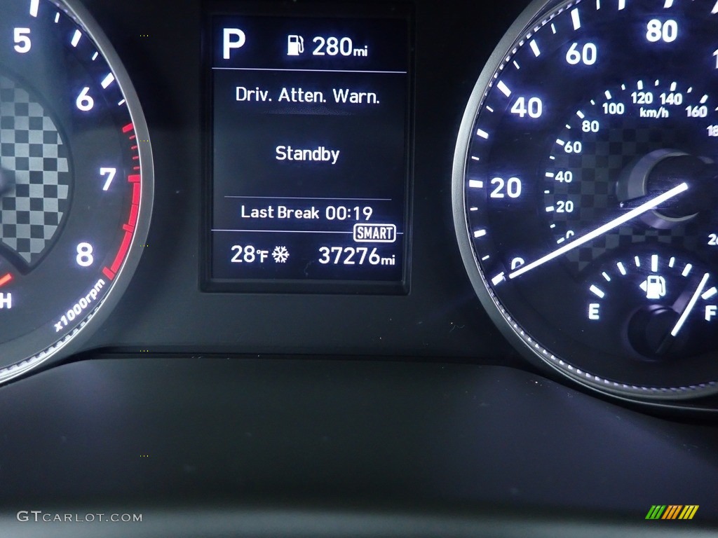 2019 Elantra SEL - Phantom Black / Black photo #43