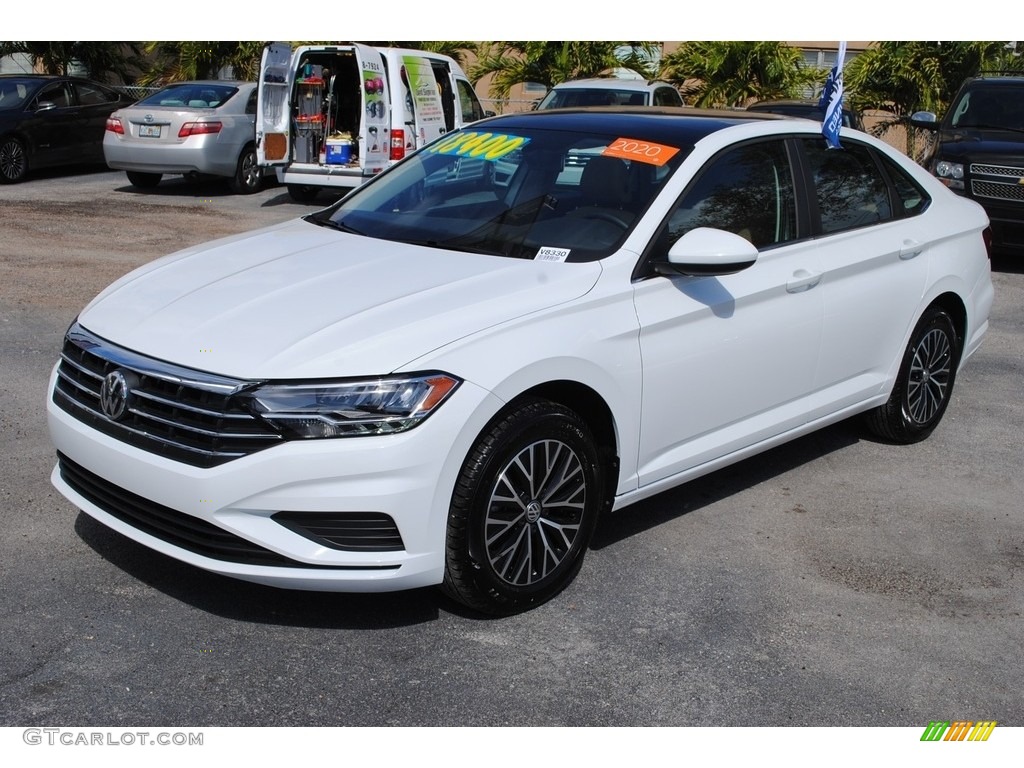 2020 Jetta SE - Pure White / Dark Beige photo #4