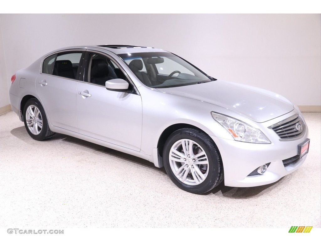 2012 G 37 x AWD Sedan - Liquid Platinum / Graphite photo #1