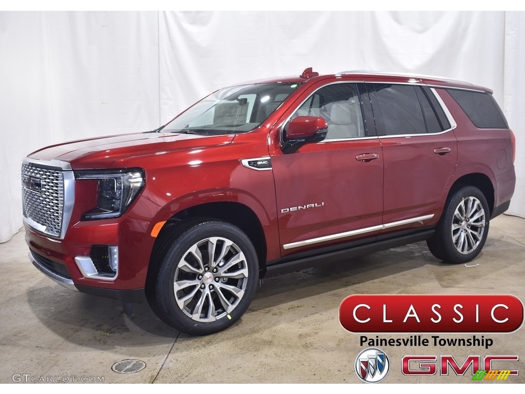 2021 Yukon Denali 4WD - Cayenne Red Tintcoat / Teak/­Light Shale photo #1