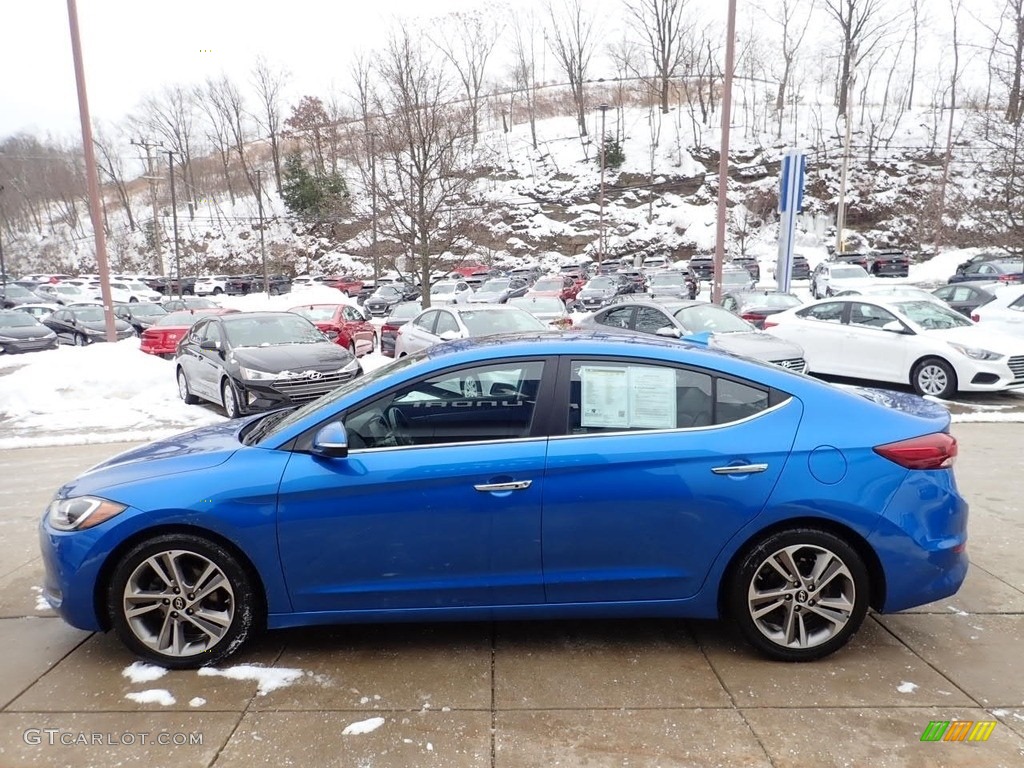 2017 Elantra Limited - Electric Blue / Black photo #6