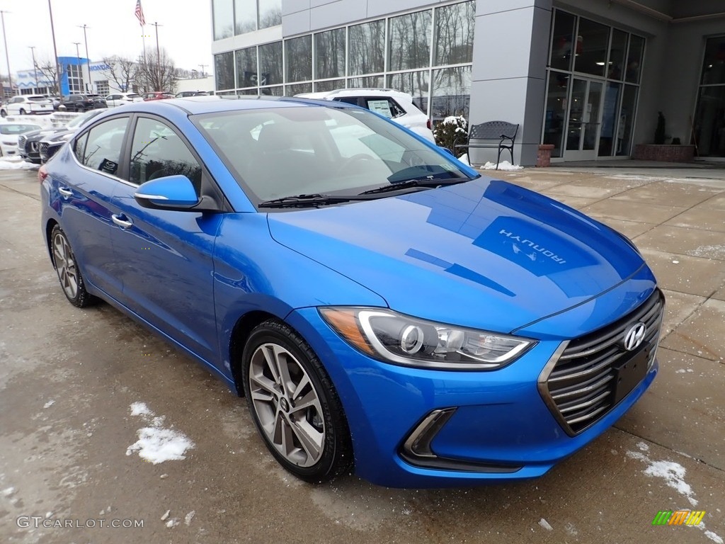2017 Elantra Limited - Electric Blue / Black photo #9