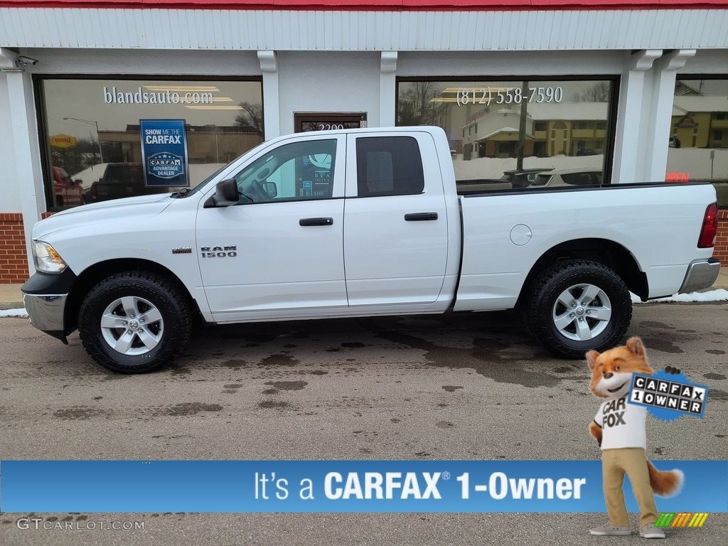 2013 1500 Tradesman Quad Cab 4x4 - Bright White / Black/Diesel Gray photo #1