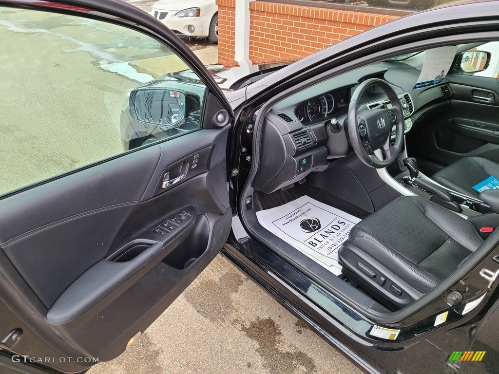 2013 Accord EX-L V6 Sedan - Crystal Black Pearl / Black photo #3