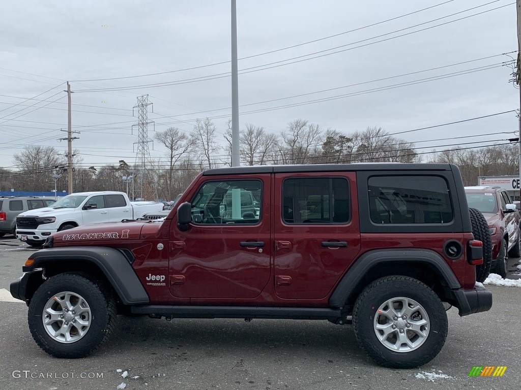 2021 Wrangler Unlimited Islander 4x4 - Snazzberry Pearl / Black photo #3
