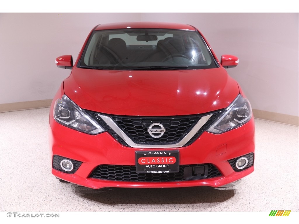 2019 Sentra SR - Red Alert / Charcoal photo #2