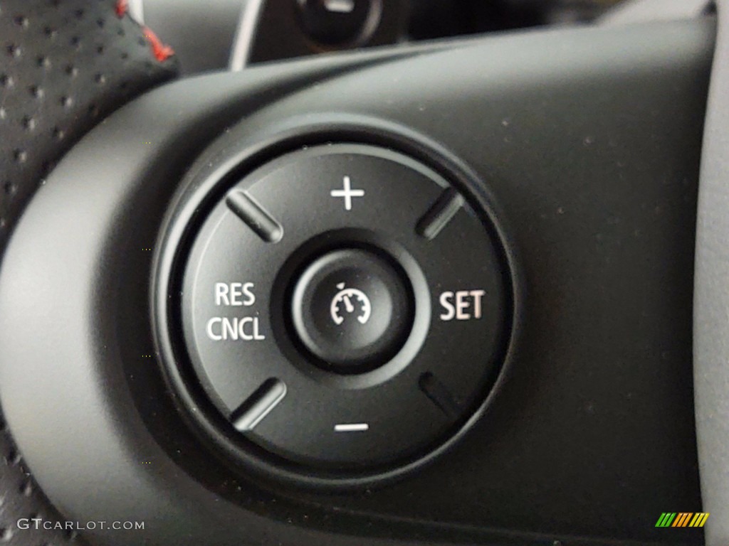 2021 Mini Hardtop Cooper S 2 Door Dinamica/Carbon Black Double Stripe Steering Wheel Photo #141104331
