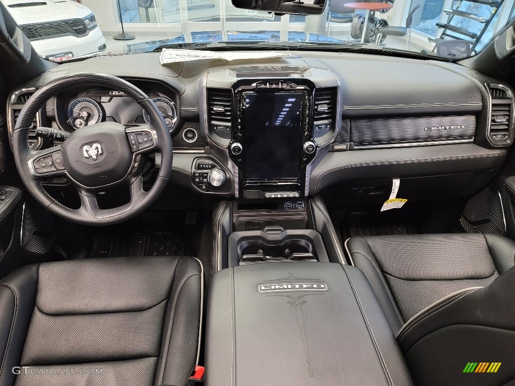 Black Interior 2021 Ram 1500 Limited Crew Cab 4x4 Photo #141108020